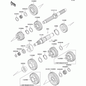 Схема узла: Трансмиссия для Kawasaki VN1500 VN1500 Classic