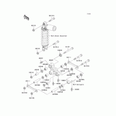 Схема вузла: Задня підвіска для Kawasaki ZX600 Ninja ZX-6R