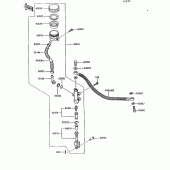 Схема вузла: Задній гальмівний циліндр Kawasaki ZG1200 Voyager XII