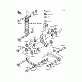 Схема узла: Задняя подвеска для Kawasaki ZX400 ZXR400