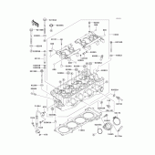 Схема вузла: Головка циліндра для Kawasaki ZX750 Ninja ZX-7R