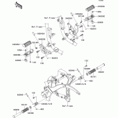 Схема вузла: Підніжки для Kawasaki VN900 Vulcan 900 Custom