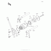 Схема вузла: Gear Change Drum/shift Fork(S) для Kawasaki KLX110 KLX110
