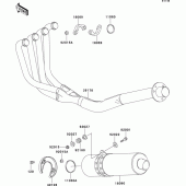 Схема вузла: Вихлопна система для Kawasaki ZX750 ZXR750R