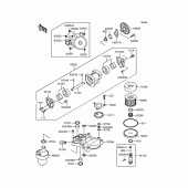 Схема вузла: Масляний насос & Масляний фільтр Kawasaki ZR1100 Zephyr 1100