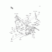 Схема вузла: Кріплення двигуна для Kawasaki VN1700 VN1700 Classic Tourer ABS