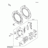 Схема узла: Передний тормоз для Kawasaki ZX600 Ninja 600R