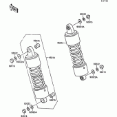 Схема узла: Подвеска/амортизатор для Kawasaki VN1500 VN-15 SE