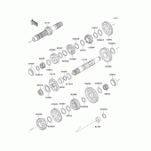 Схема узла: Трансмиссия для Kawasaki KL650 KLR650