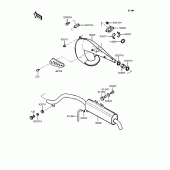 Схема вузла: Вихлопна система для Kawasaki KMX80 KSR-II