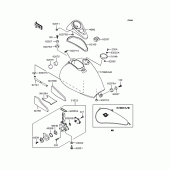 Схема вузла: Паливний бак для Kawasaki VN400 Vulcan II