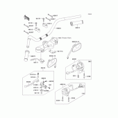 Схема вузла: Кермо (A6F/A7F) для Kawasaki EJ650 W650