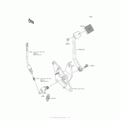 Схема вузла: Педаль гальма/torque Link для Kawasaki VN900 Vulcan 900 Custom