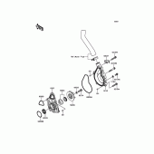 Схема вузла: Водяний насос для Kawasaki KLE650 Versys 650 ABS