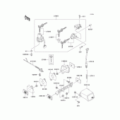 Схема вузла: Ignition switch/locks/reflectors для Kawasaki ZX750 Ninja ZX-7R