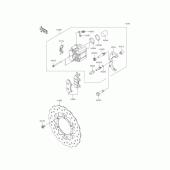 Схема узла: Передний тормоз для Kawasaki KLX125 KLX125