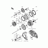 Схема вузла: Зчеплення для Kawasaki VN1700 Vulcan 1700 Voyager ABS