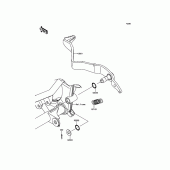 Схема узла: Лапка тормоза для Kawasaki KLX150 KLX150L