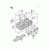 Схема вузла: Головка циліндра для Kawasaki ZR750 Zephyr