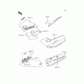 Схема вузла: Наклейки (Red; ex250-f11/12) для Kawasaki EX250 Ninja 250