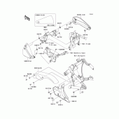 Схема вузла: Задні бічні обтічники & Захист ланцюга для Kawasaki VN2000 Vulcan 2000