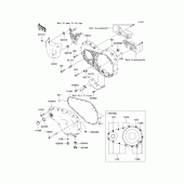 Схема вузла: Left engine cover(s) для Kawasaki VN2000 Vulcan 2000 Classic LT