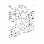 Схема вузла: Left engine cover для Kawasaki VN250 Eliminator 250V