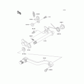 Схема узла: Переключатель передач для Kawasaki KX85 KX85-II