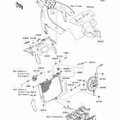 Схема вузла: Радіатор для Kawasaki ZX636 Ninja ZX-6R ABS