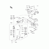 Схема вузла: Задній гальмівний циліндр Kawasaki ZX1400 Ninja ZX-14