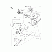 Схема узла: Воздушный фильтр для Kawasaki KLX140 KLX140L