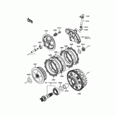 Схема вузла: Зчеплення для Kawasaki KLE650 Versys 650 ABS