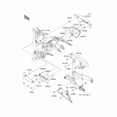 Схема узла: Задние боковые обтекатели & Защита цепи для Kawasaki VN1700 Vulcan 1700 Classic