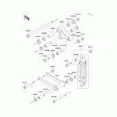 Схема узла: Подвеска/Задний амортизатор для Kawasaki VN800 Vulcan 800