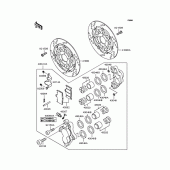 Схема узла: Передний тормоз (ZX900-A11) для Kawasaki ZX900 GPZ900R