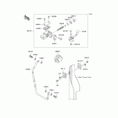 Схема узла: Передний тормозной цилиндр для Kawasaki KX250/ KX252 KX250F