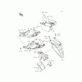 Схема вузла: Заднє крило для Kawasaki EX400 Ninja 400R