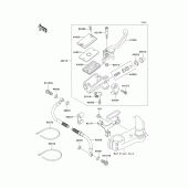 Схема вузла: Передній гальмівний циліндр для Kawasaki KLE500