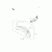 Схема вузла: Переднє крило для Kawasaki KLX125 D-Tracker