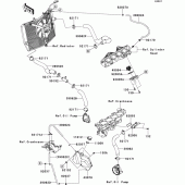 Схема вузла: Water pipe для Kawasaki ZX600 Ninja ZX-6R