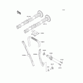 Схема вузла: Розподвал & Ланцюг ГРМ & Натягувач для Kawasaki ZX600 Ninja ZX-6