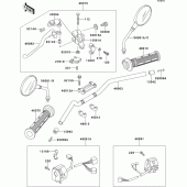 Схема вузла: Кермо (1/2) для Kawasaki ZR550 Zephyr