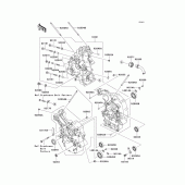 Схема вузла: Картер двигуна для Kawasaki VN250 Eliminator 250V