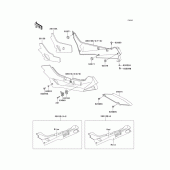 Схема узла: Side cover/chain case для Kawasaki ZX600 Ninja ZX-6