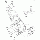 Схема узла: Крепление двигателя для Kawasaki KX125