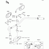 Схема узла: Руль & Пульт управления рулевой для Kawasaki VN1600 VN1600 Classic