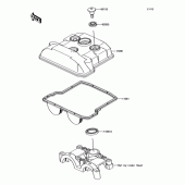 Схема узла: Крышка ГБЦ для Kawasaki KX450 KX450F