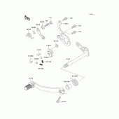 Схема вузла: Перемикач передач для Kawasaki KX125