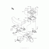 Схема узла: Сиденье для Kawasaki KL650 KLR650