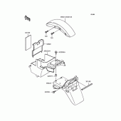 Схема вузла: Крило для Kawasaki ZR1100 ZRX1100-II